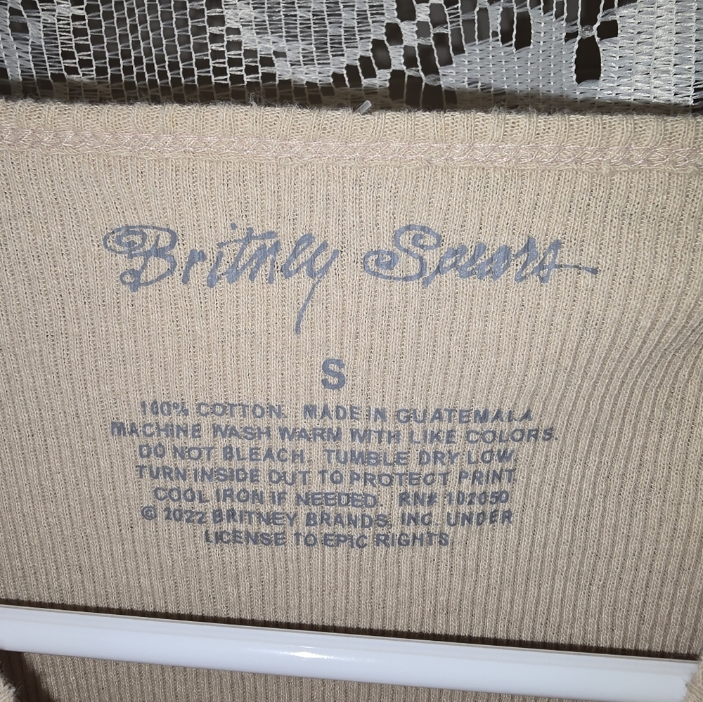 Britney Spears Ribbed Sleeveless Tank Top, Small, Lucky, Y2k - Picture 4 of 5